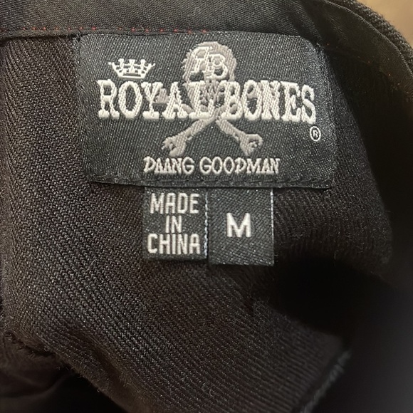 Royal Bones By Tripp Black & Red Chain Pleated Skirt M - Picture 7 of 9